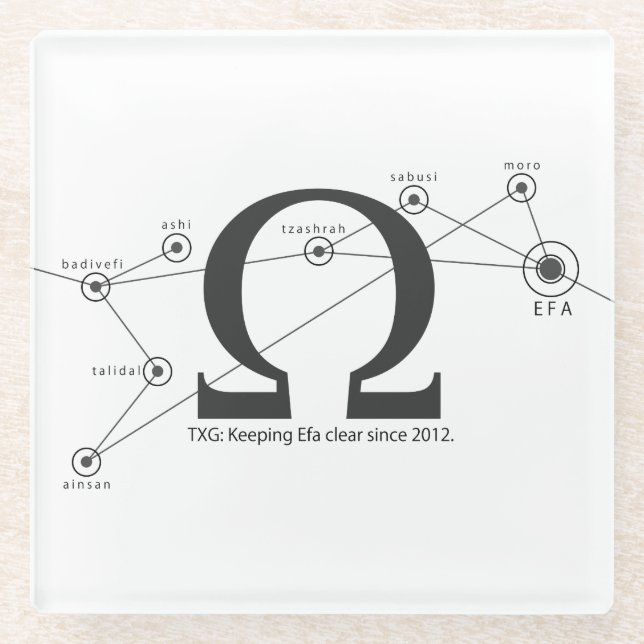 Keep Efa Clear Coaster (Front)