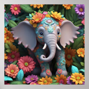 Keep Elephant design or design your own Poster
