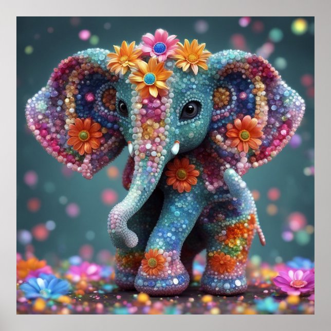Keep Elephant design  or design your own  Poster (Front)