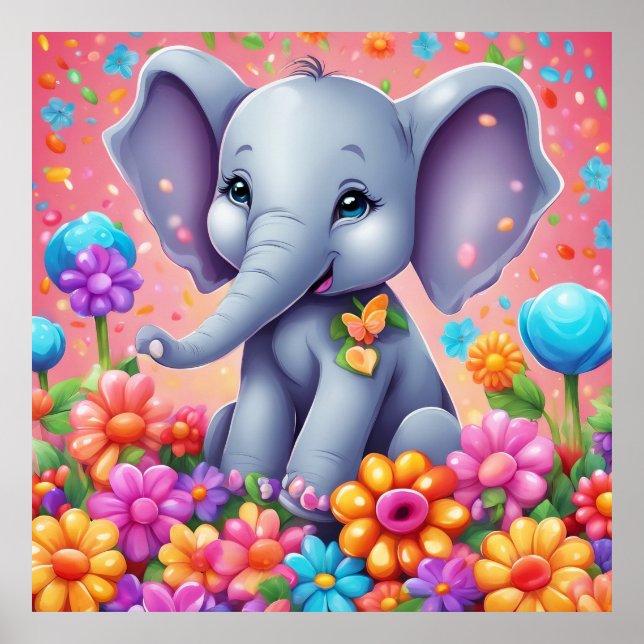 Keep Elephant design  or design your own  Poster (Front)