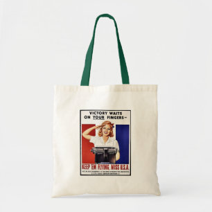 Keep 'Em Flying, Miss U.S.A Tote Bag