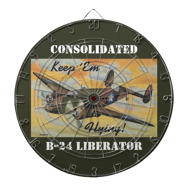 Keep 'Em Flying! World War II Twin Engine Bomber Dartboard (Front)