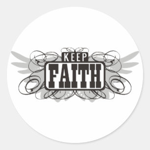 Keep Faith Classic Round Sticker