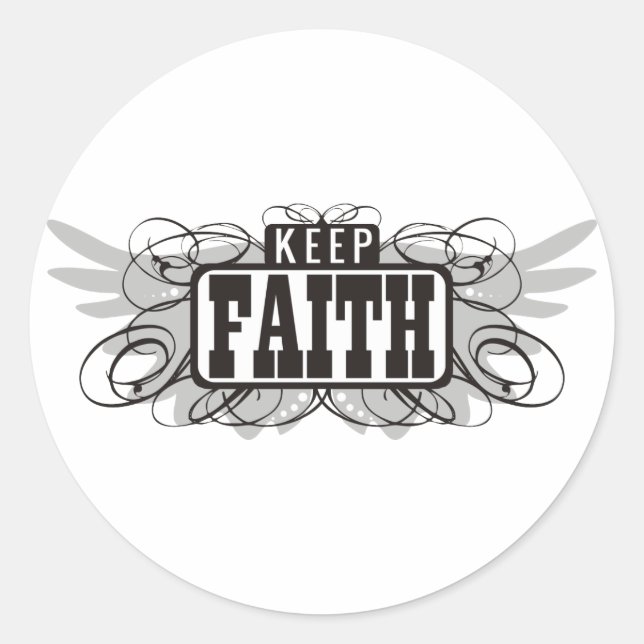 Keep Faith Classic Round Sticker (Front)