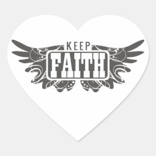 Keep Faith Heart Sticker