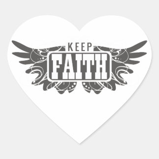 Keep Faith Heart Sticker