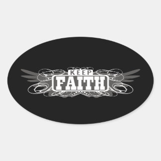 Keep Faith Oval Sticker