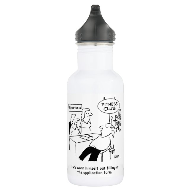 Keep Fit Humour. Funny Fitness Club 532 Ml Water Bottle (Right)