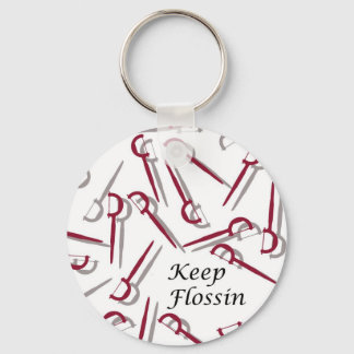 Keep Flossin by Matt Landon Key Ring