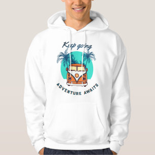 Keep Going Adventure Awaits Hoodie – Retro Van 