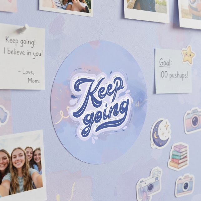 Keep Going Classic Round Sticker (Creator Uploaded)