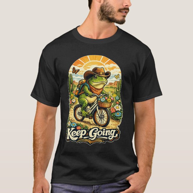 Keep Going Cowboy Frog Desert T-Shirt (Front)