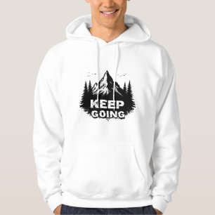 Keep Going Hoodie – Minimal Motivational Typograph