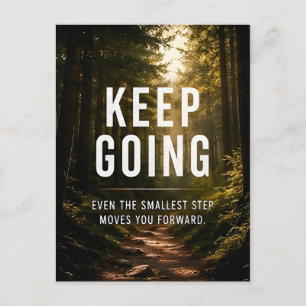 Keep Going Motivational Postcard