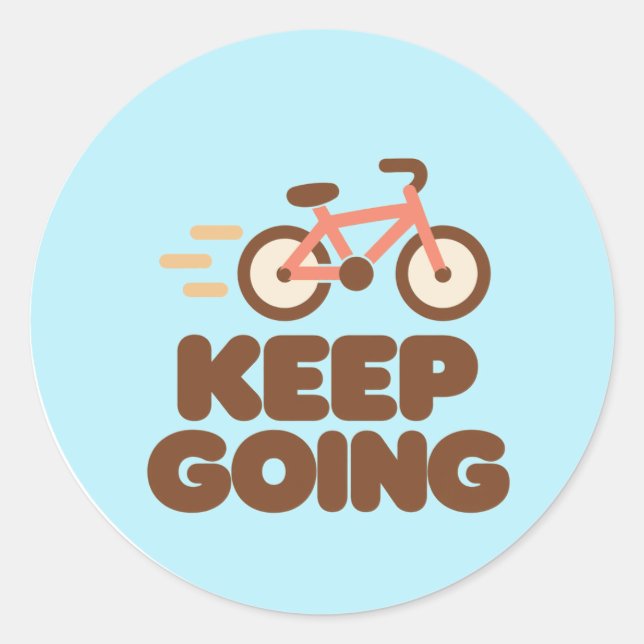 KEEP GOING Motivational Round Sticker (Front)