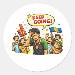 Keep Going Motivational Sticker