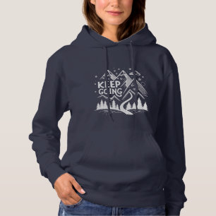 Keep Going Mountain Hoodie – Hand-Drawn Geometric2