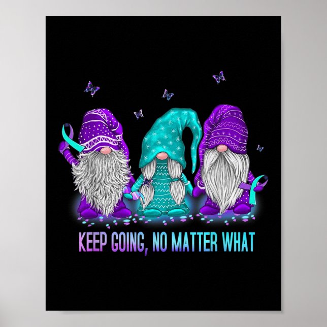 Keep Going No What Gnome Suicide Prevention Awaren Poster (Front)