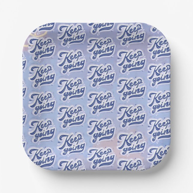 Keep Going Paper Plate (Front)
