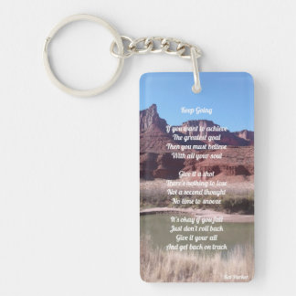 Keep Going Poem Key Ring