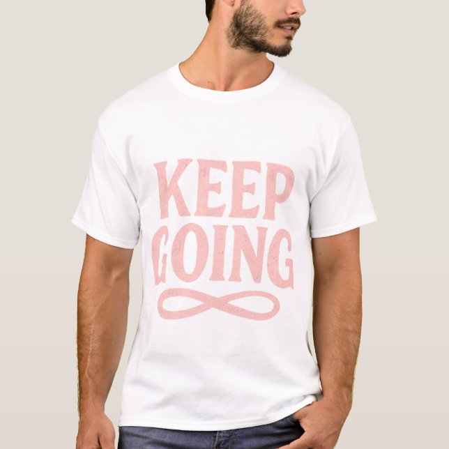 Keep Going Retro Script Typography – MOTIVATE TEE (Front)