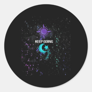 Keep Going Semiclon Suicide Prevention Awareness Classic Round Sticker