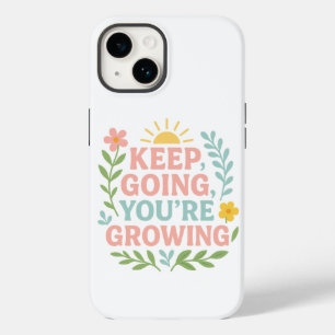Keep Going You’re Growing Motivational Floral Case-Mate iPhone 14 Case