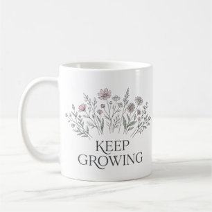 Keep Growing Wildflower Botanical Mug