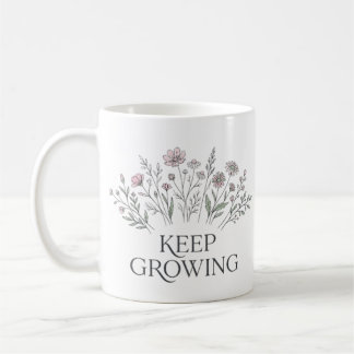 Keep Growing Wildflower Botanical Mug