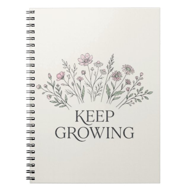 Keep Growing Wildflower Botanical Notebook (Front)