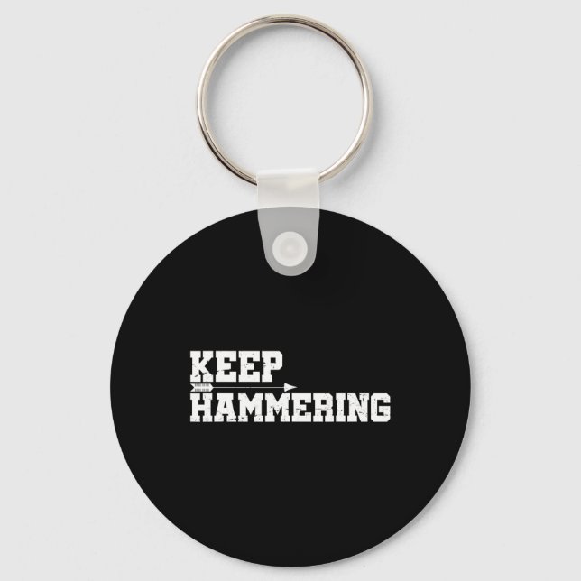 Keep Hammering Archery Motivational-archery Bow Hu Key Ring (Front)