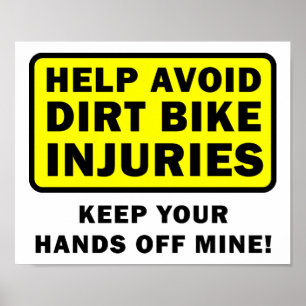 Keep Hands Off My Dirtbike Funny Poster