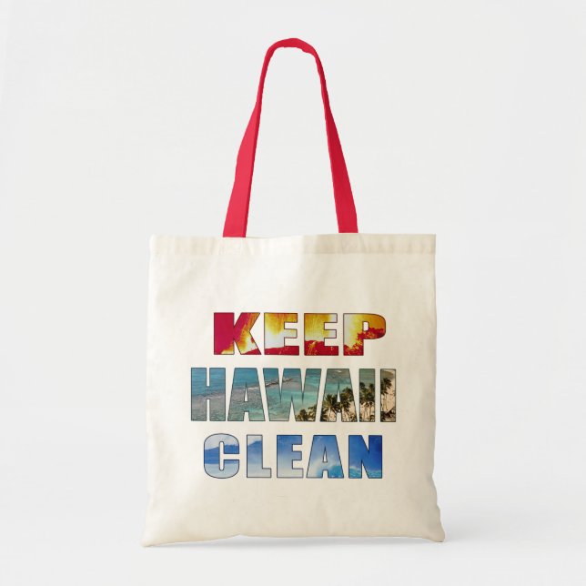 "Keep Hawaii Clean" Hawaiian Tote (Front)