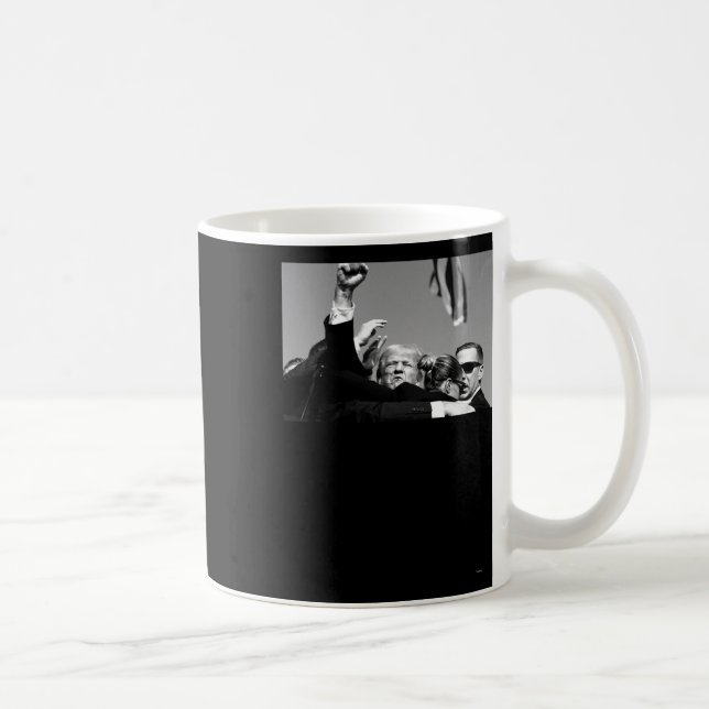 Keep Him Down Bulletproof Trump 2024  Coffee Mug (Right)