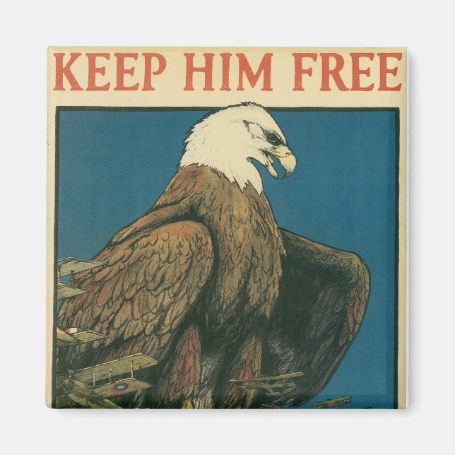 Keep Him Free Magnet (Front)