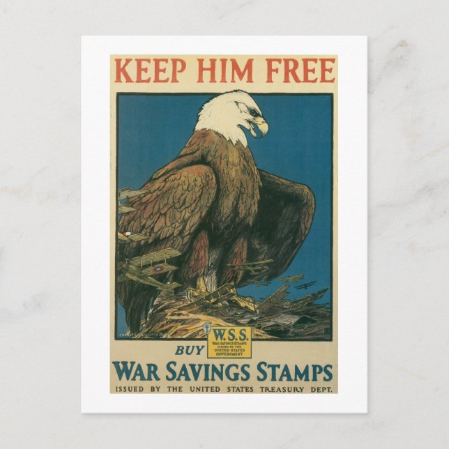 Keep Him Free Postcard (Front)