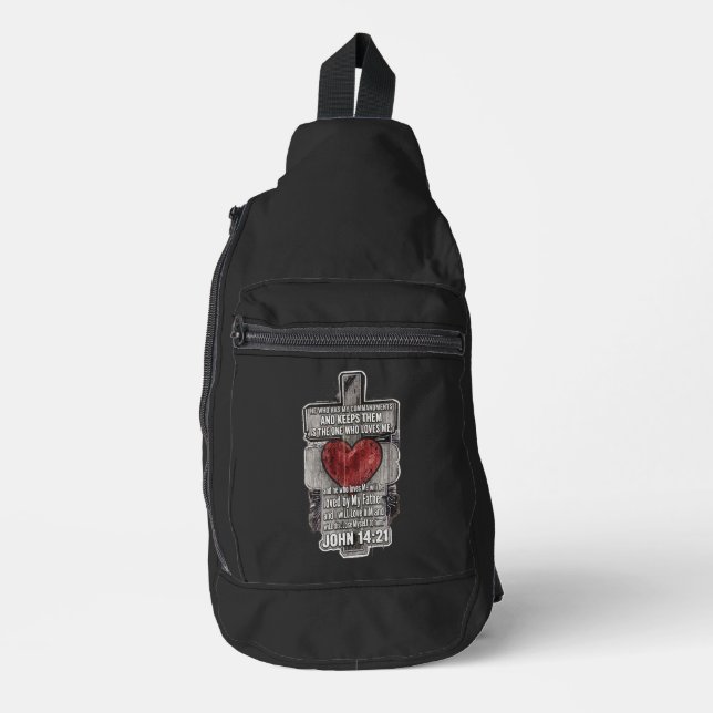 Keep HIS commandments Sling Bag (Front)