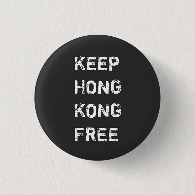 Keep Hong Kong Free 3 Cm Round Badge (Front)