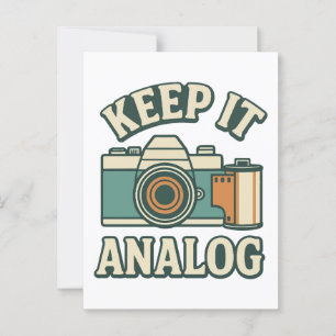 Keep it analog postcard