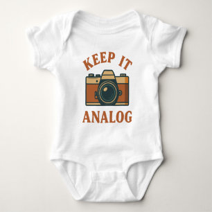 Keep it analogue baby bodysuit