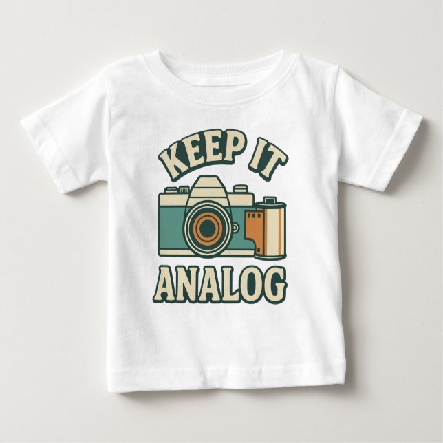 Keep it analogue baby T-Shirt (Front)