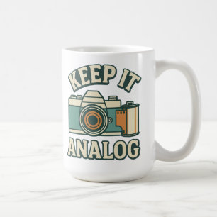 Keep it analogue coffee mug