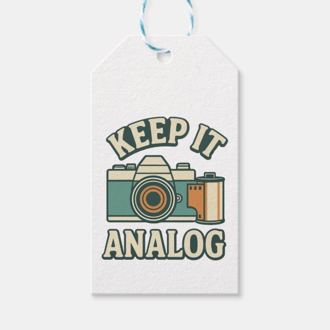 Keep it analogue gift tags (Front)