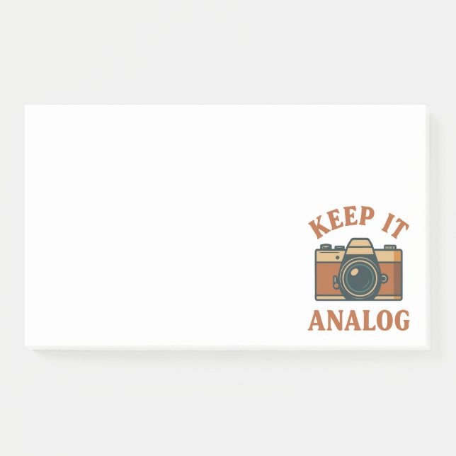 Keep it analogue post-it notes (Front)
