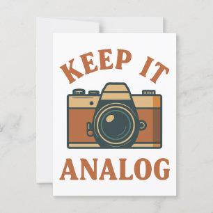 Keep it analogue postcard