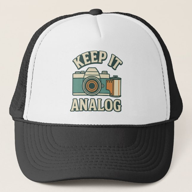 Keep it analogue trucker hat (Front)