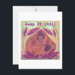 Keep it chill postcard<br><div class="desc">Retro Orangutang with 'keep it chill'</div>
