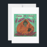 Keep it Chill Postcard<br><div class="desc">Cool retro orangutang with 'Keep it chill' slogan</div>