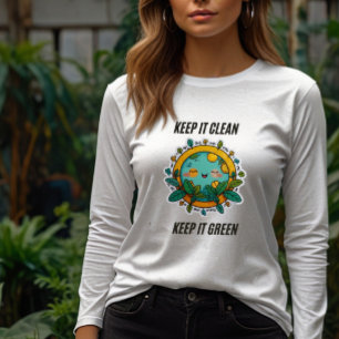 Keep It Clean Environmental Awareness Design Women Sweatshirt
