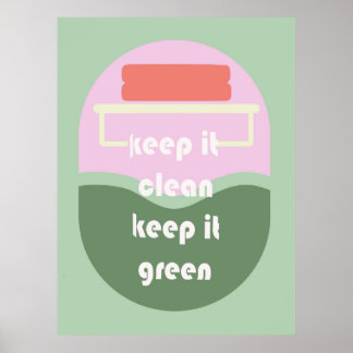 Keep It Clean – Funny Toilet Poster for Bathroom